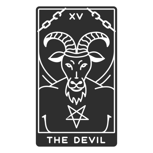 Tarot card the devil cut out