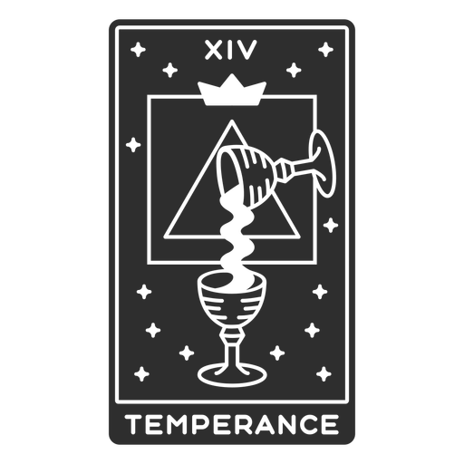 Tarot card temperance cut out PNG Design