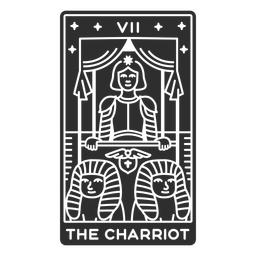 Tarot card the charriot cut out PNG Design