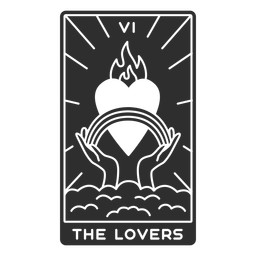 Tarot Card The Lovers Cut Out PNG & SVG Design For T-Shirts