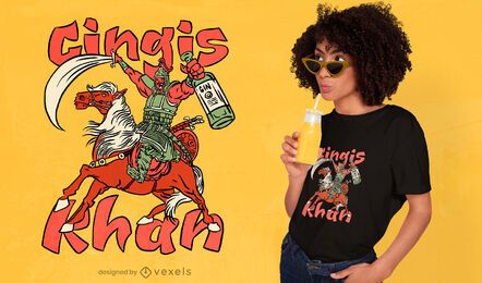 Genghis Khan funny pun t-shirt design