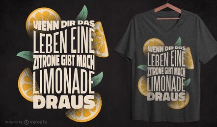 Lemonade German quote t-shirt design
