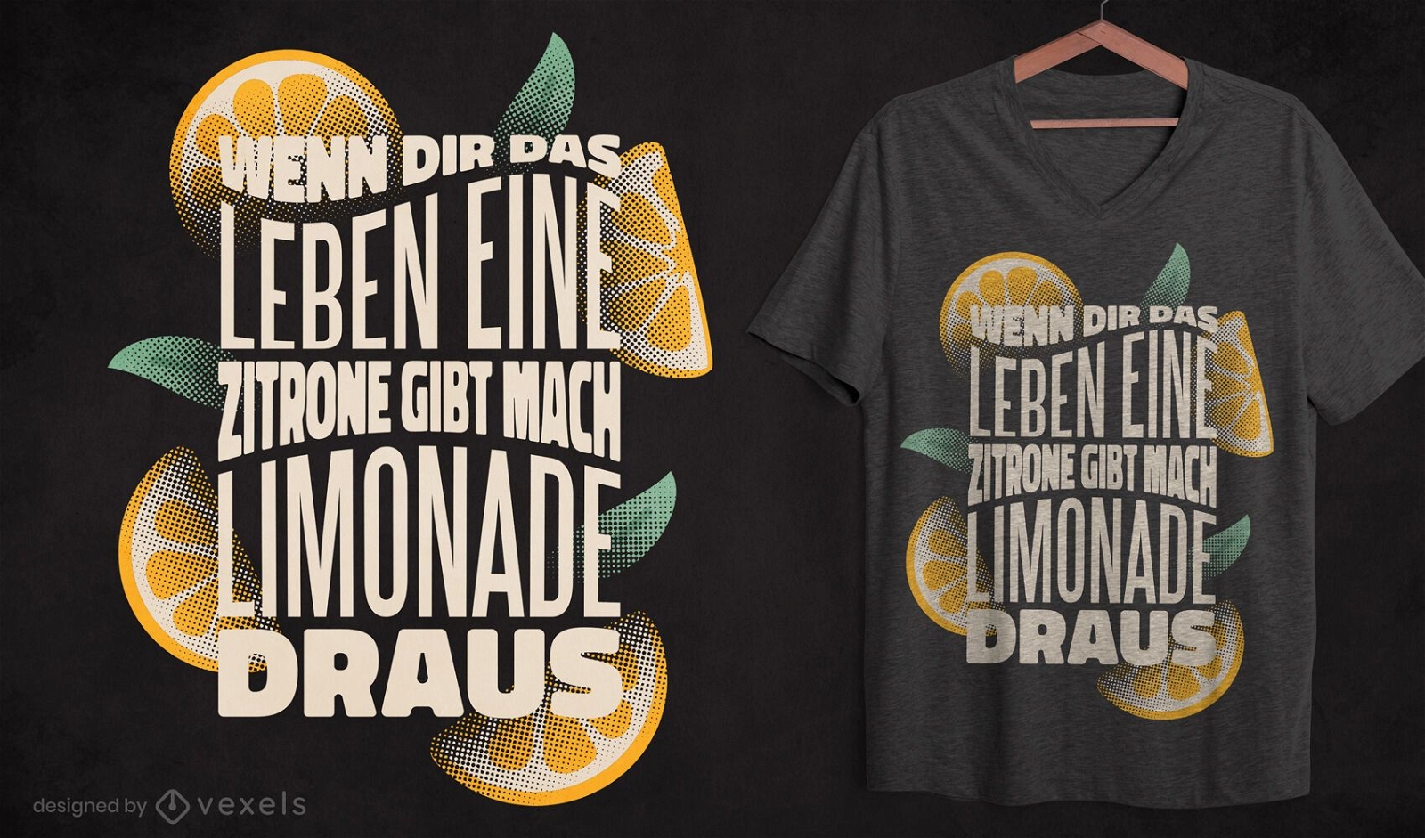 Limonade Deutsches Zitat T-Shirt Design
