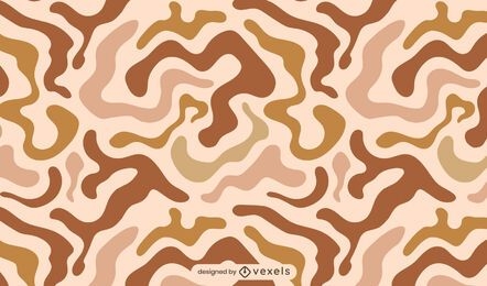 Patrón marrón abstracto swirly formas