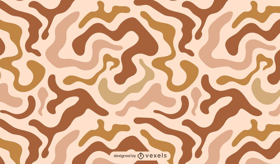 Abstract swirly shapes brown pattern Abstract swirly shapes brown pattern