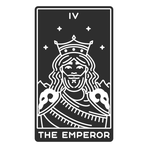 Tarot card the emperor cut out PNG Design