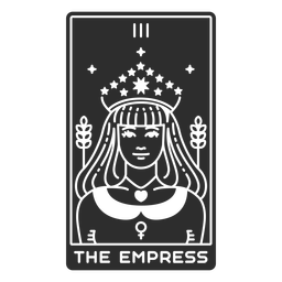 Tarot card the empress cut out PNG Design