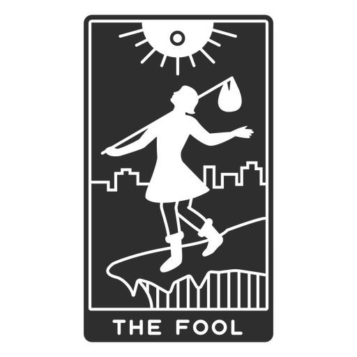 Tarot card the fool cut out PNG Design