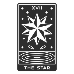 Tarot card the star cut out Transparent PNG