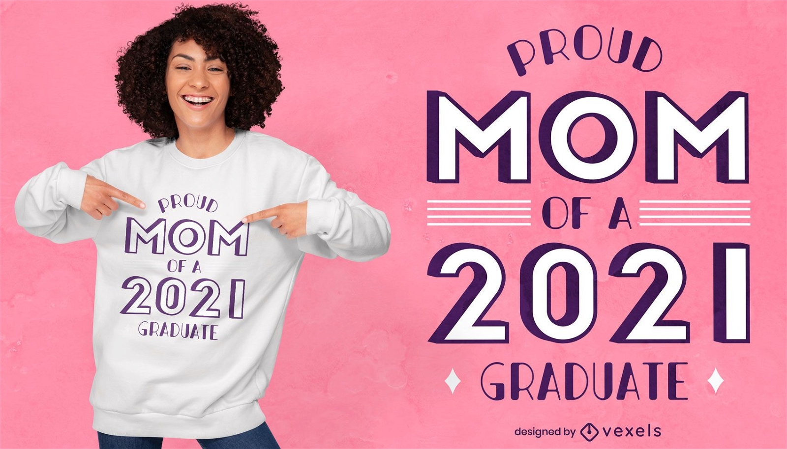 Diseño de camiseta de graduado mamá de 2021