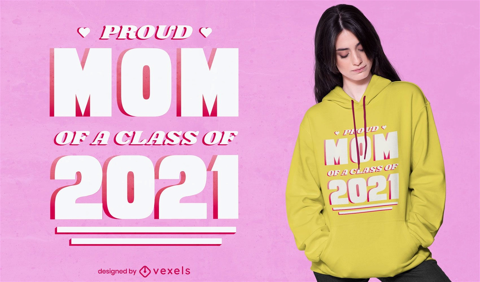 Design de camiseta com citação de 2021 para mamãe orgulhosa