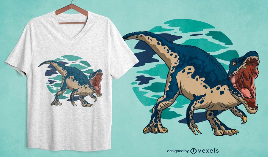 Baryonyx dinosaur t-shirt design Baryonyx dinosaur t-shirt design