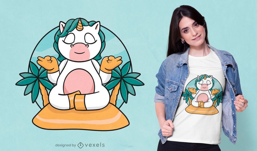 Meditating unicorn t-shirt design Meditating unicorn t-shirt design