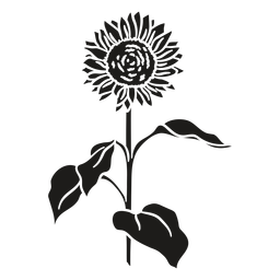 Detaillierter Stil mit ausgeschnittenen Sonnenblumen PNG-Design