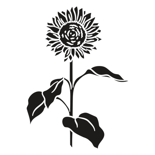 Detailed sunflower cut out style PNG Design