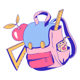 elementos de pegatinas de regreso a la escuela - 1 Diseño PNG