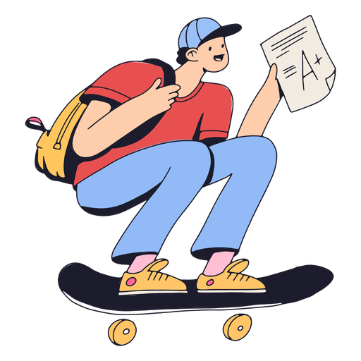 Boy Skateboard Character PNG & SVG Design T-Shirts