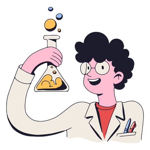 Scientist boy cartoon PNG Design