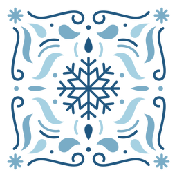 Blue snowflake organic design flat PNG Design