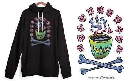 Böses Kaffeetassen-T-Shirt Design