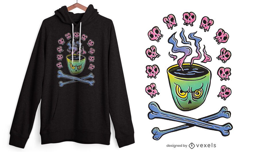 Evil coffee mug t-shirt design Evil coffee mug t-shirt design
