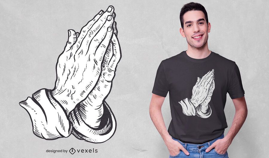 Praying hands t-shirt design Praying hands t-shirt design