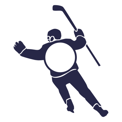 Hockey player label cut out PNG Design
