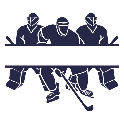 Hockey-Monogramme - 7 PNG-Design