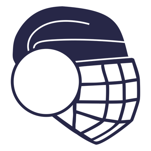 Hockey helmet label cut out
