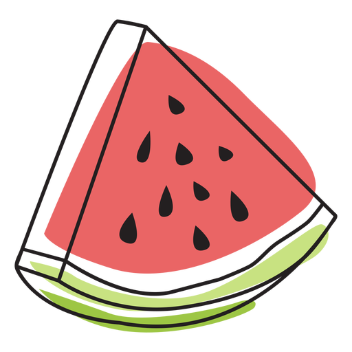 Wassermelonen-Farbstrich PNG-Design