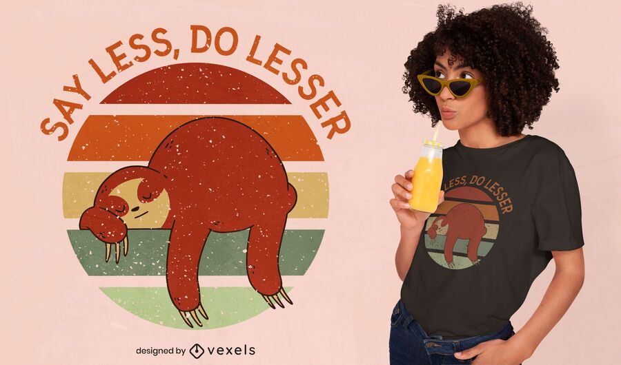 Retro sunset sloth t-shirt design Retro sunset sloth t-shirt design