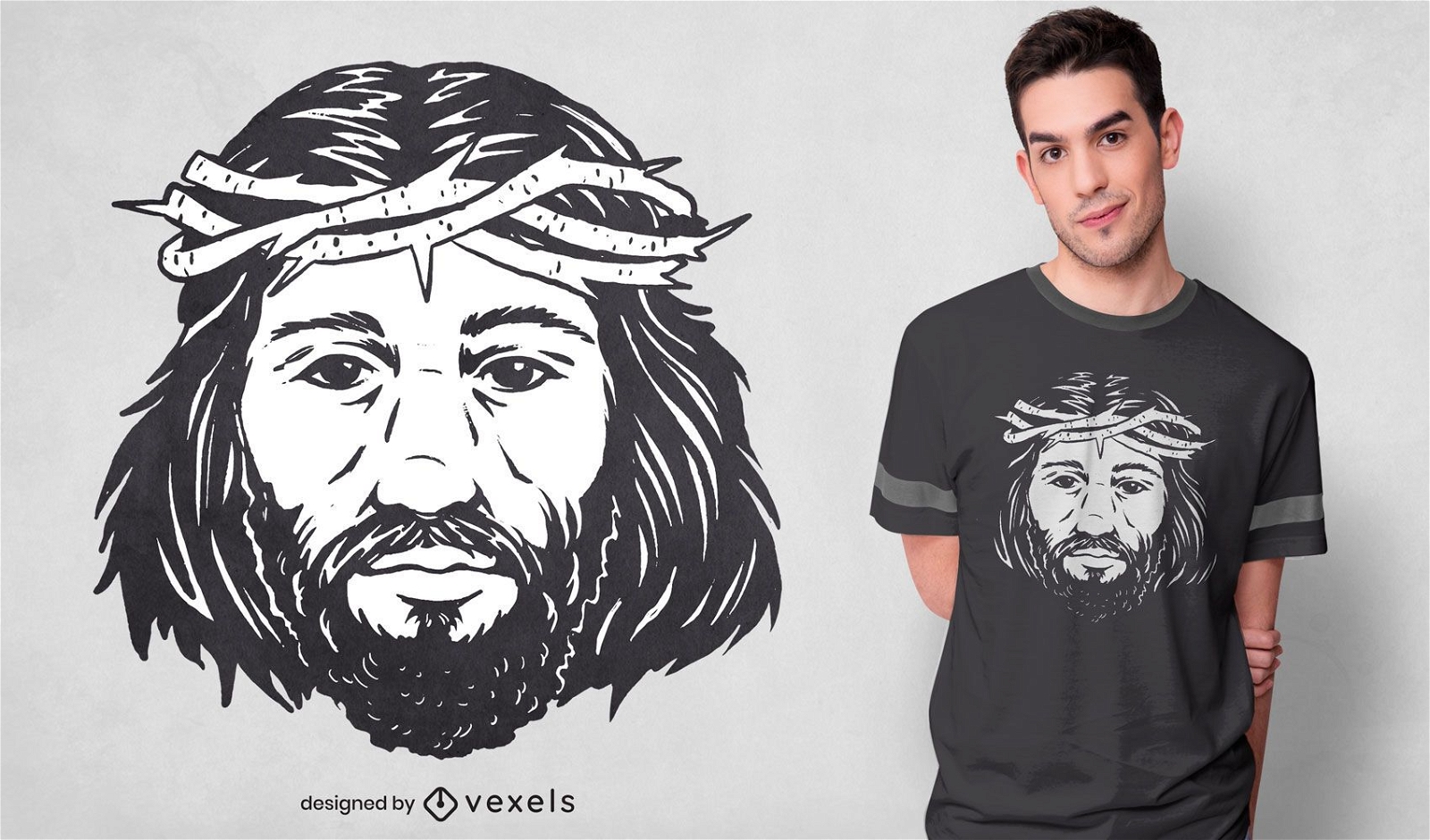 Jesus Christus Portr?t T-Shirt Design