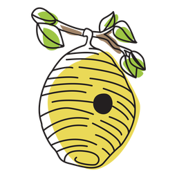 Beehive color stroke Transparent PNG
