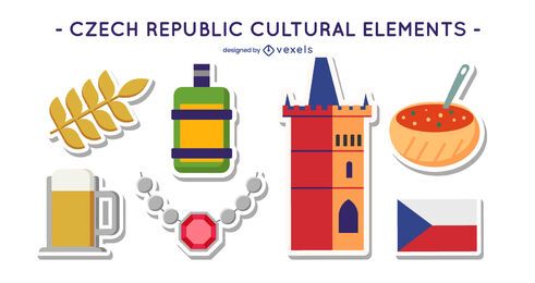Czech republic cultural element set Czech republic cultural element set