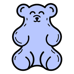 Trazo de color de oso gomoso Transparent PNG