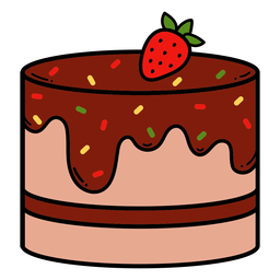 Strawberry cake color stroke