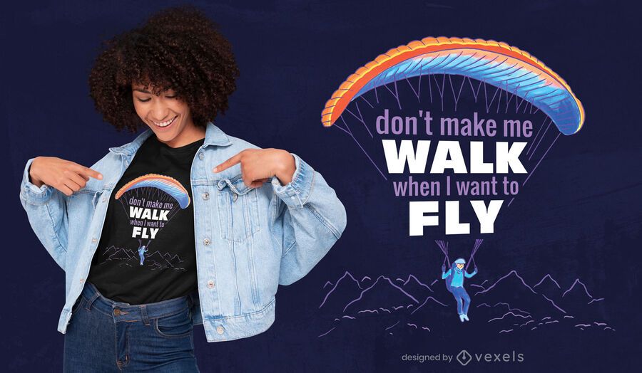 Paragliding sport flying t-shirt design Paragliding sport flying t-shirt design