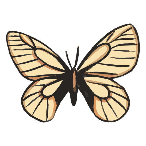 Wei?e Schmetterlingsillustration PNG-Design