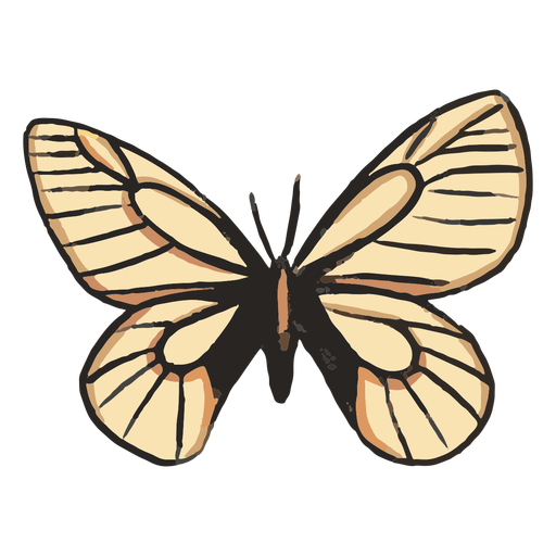 White butterfly illustration PNG Design