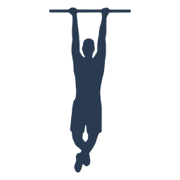 Man doing pull ups silhouette PNG Design