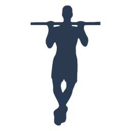 Man in horizontal bar silhouette PNG Design