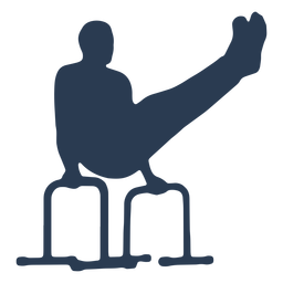 Man practicing strength silhouette PNG Design