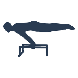 Man doing gymnastics silhouette
