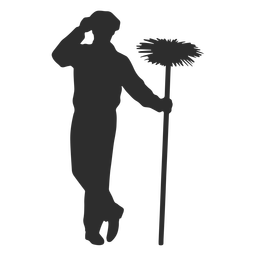 Chimney sweep silhouette Transparent PNG