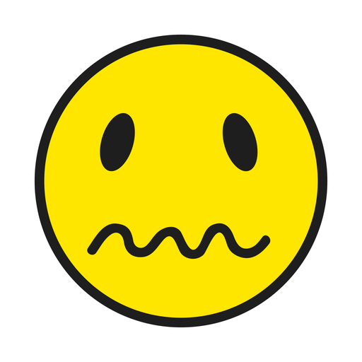 Unwell emoji color stroke PNG Design