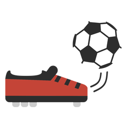 Foot kicking ball flat  PNG Design Transparent PNG