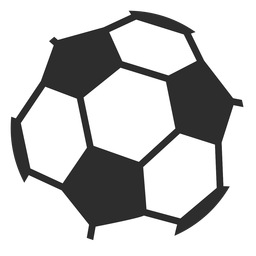 Bola de futebol tradicional plana Desenho PNG