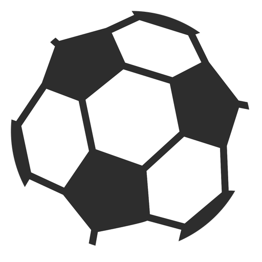 Balón de fútbol tradicional plano Diseño PNG