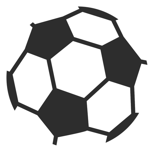 Traditional soccer ball flat PNG Design