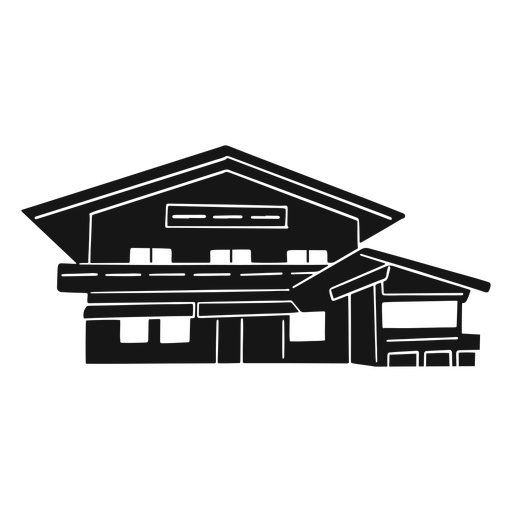 Modern house cut out  PNG Design